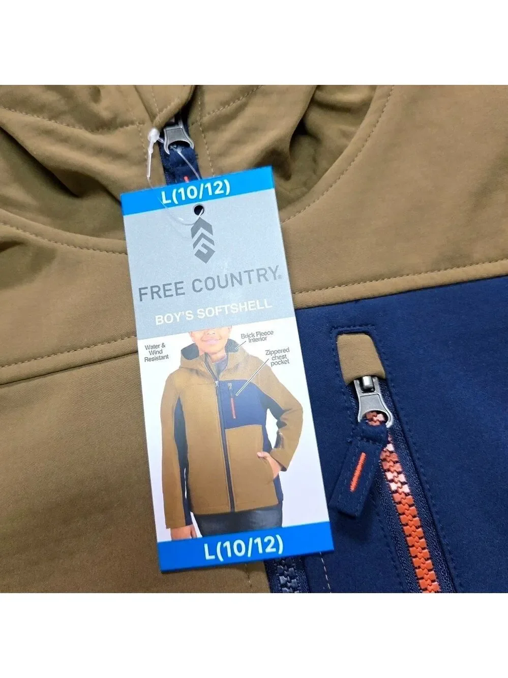 Free Country Boys Softshell Jacket Size Large 10/12 New With Tags